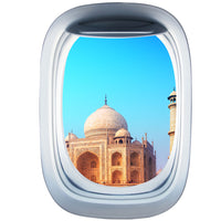 Thumbnail for Airplane Window & Taj Mahal Printed Wall Window Stickers