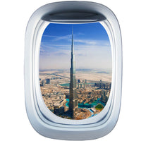 Thumbnail for Airplane Window & Burj Khalifa Printed Wall Window Stickers