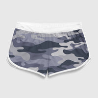 Thumbnail for Military Camouflage Army Gray Designed Women Beach Style Shorts
