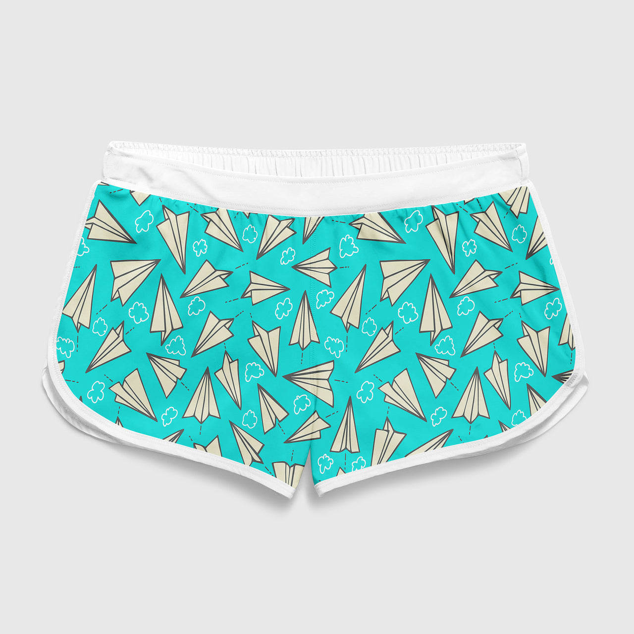 Super Cool Paper Airplanes Designed Women Beach Style Shorts