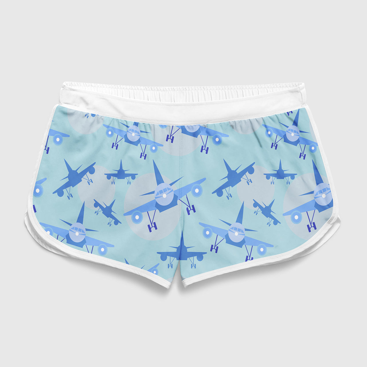 Super Funny Airplanes Designed Women Beach Style Shorts