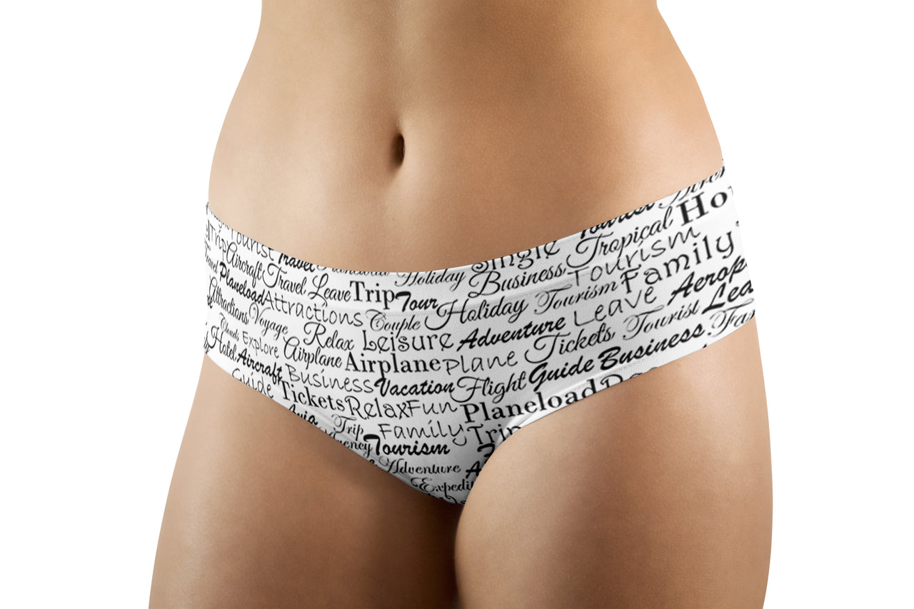 Aviation Lovers Texts Designed Women Panties & Shorts