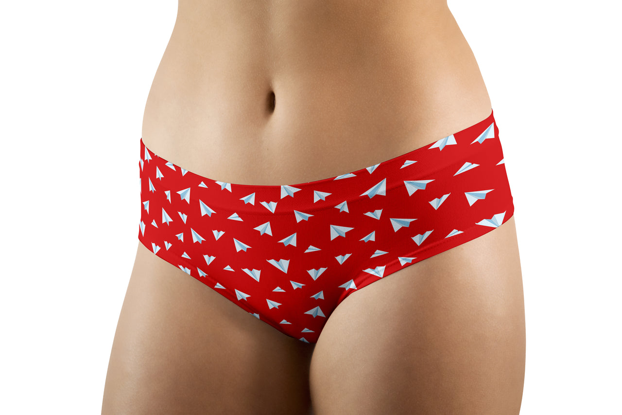 Paper Airplanes (Red) Designed Women Panties & Shorts