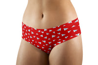 Thumbnail for Paper Airplanes (Red) Designed Women Panties & Shorts