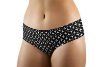 Thumbnail for Perfectly Sized Seamless Airplanes Black Designed Women Panties & Shorts