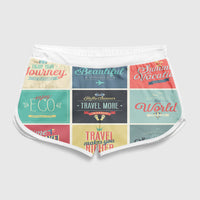 Thumbnail for Super Travel Icons Designed Women Beach Style Shorts