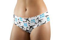 Thumbnail for Fly Be Free White Designed Women Panties & Shorts