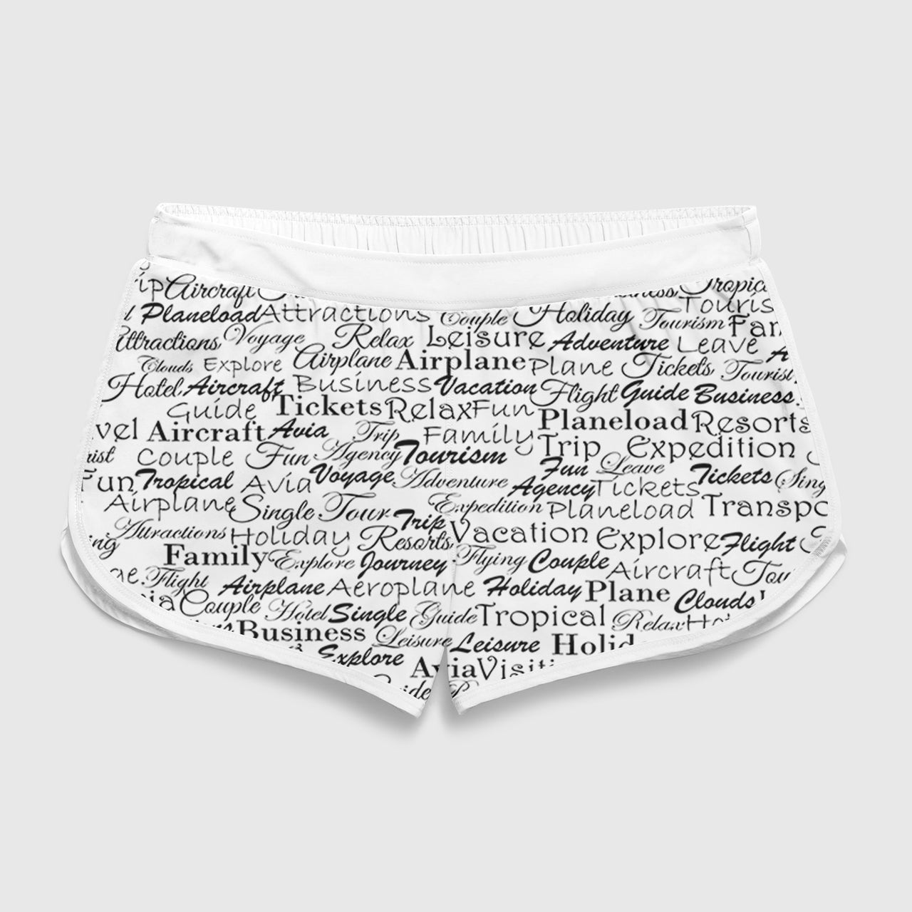 Aviation Lovers Texts Designed Women Beach Style Shorts