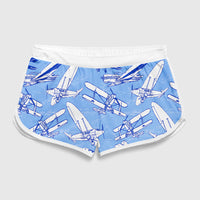 Thumbnail for Retro & Vintage Airplanes Designed Women Beach Style Shorts