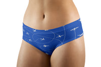Thumbnail for Travel The World By Plane (Blue) Designed Women Panties & Shorts