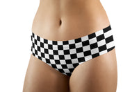 Thumbnail for Black & White Boxes Designed Women Panties & Shorts