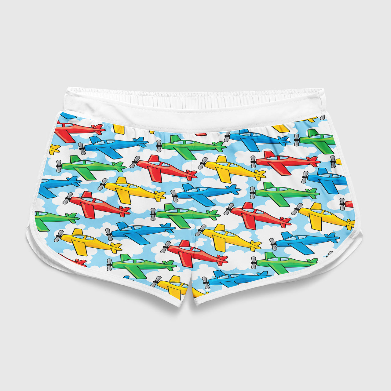 Funny Airplanes Designed Women Beach Style Shorts