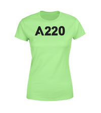 Thumbnail for A220 Flat Text Designed Women T-Shirts