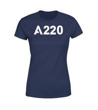 Thumbnail for A220 Flat Text Designed Women T-Shirts