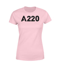 Thumbnail for A220 Flat Text Designed Women T-Shirts