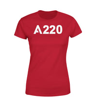 Thumbnail for A220 Flat Text Designed Women T-Shirts