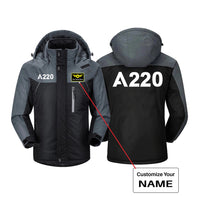 Thumbnail for A220 Flat Text Designed Thick Winter Jackets
