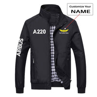 Thumbnail for A220 Flat Text Designed Stylish Jackets