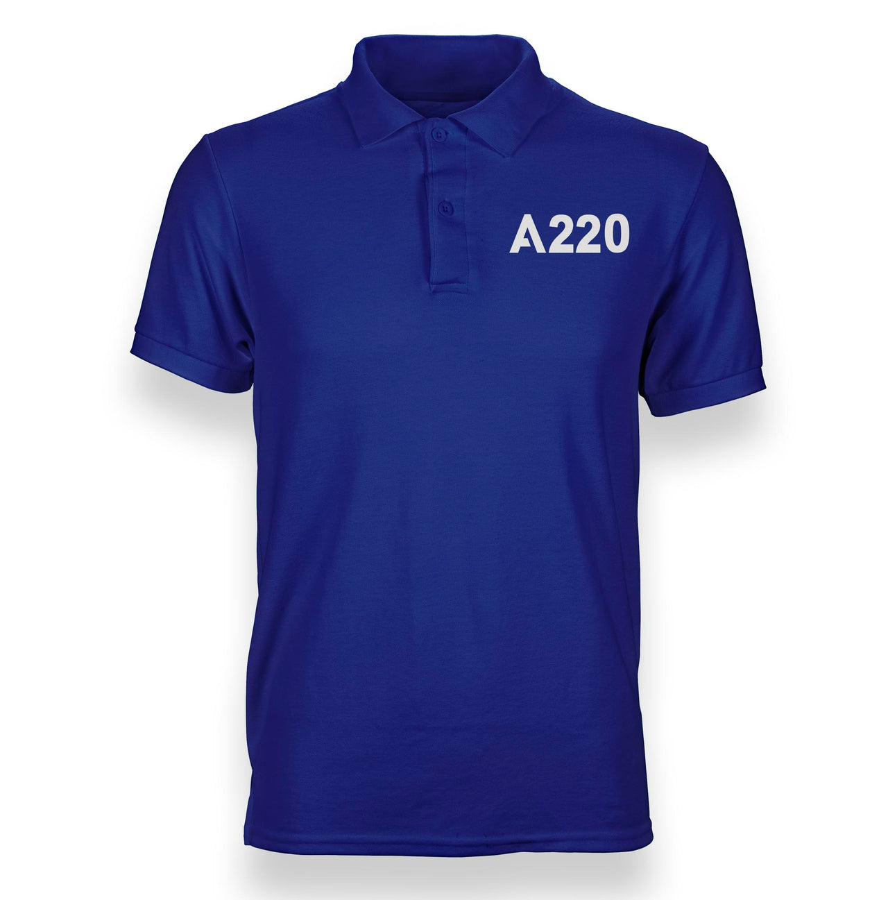A220 Flat Text Designed Polo T-Shirts