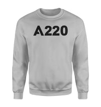 Thumbnail for A220 Flat Text Designed Sweatshirts