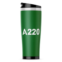 Thumbnail for A220 Flat Text Designed Travel Mugs