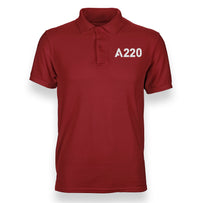 Thumbnail for A220 Flat Text Designed Polo T-Shirts