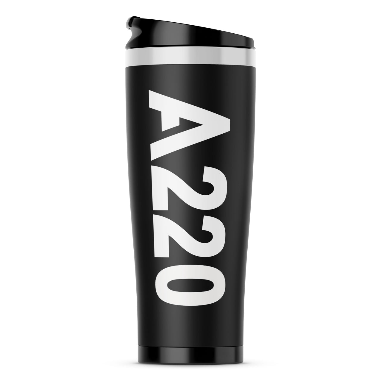 A220 Text Designed Stainless Steel Travel Mugs