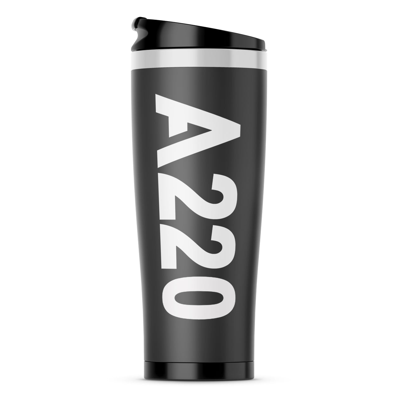 A220 Text Designed Stainless Steel Travel Mugs