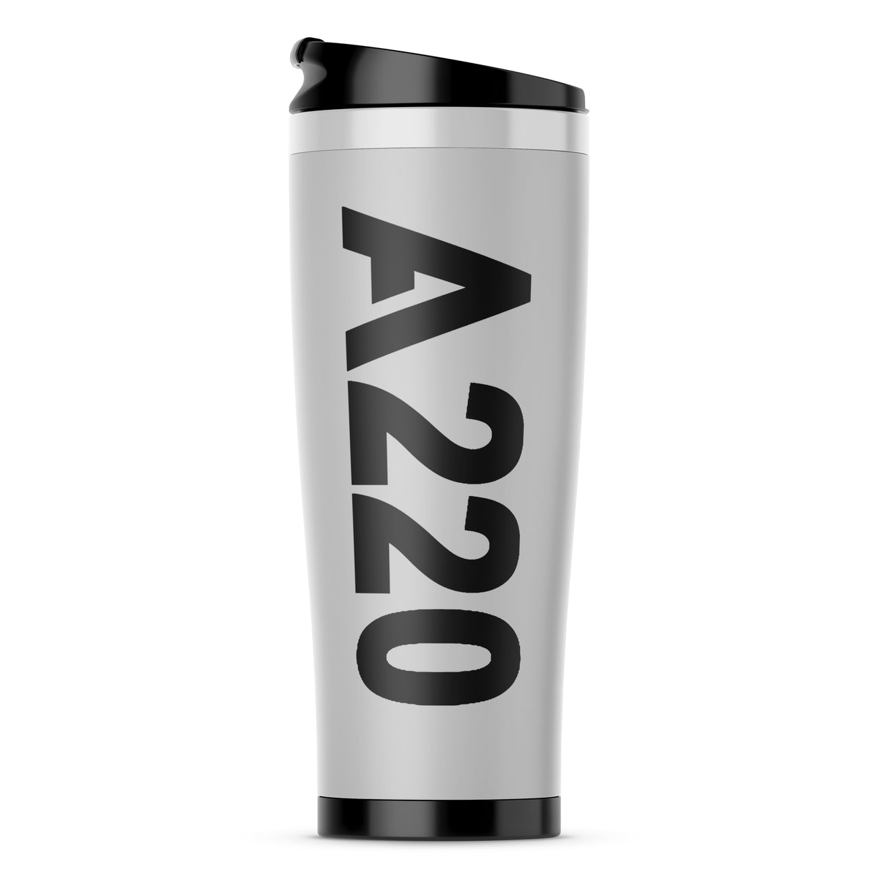 A220 Text Designed Stainless Steel Travel Mugs