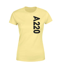 Thumbnail for A220 Side Text Designed Women T-Shirts