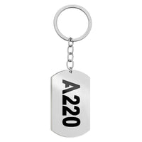 Thumbnail for A220 Text Designed Stainless Steel Key Chains (Double Side)