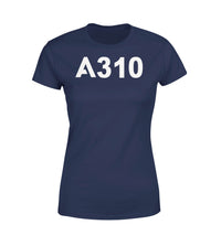 Thumbnail for A310 Flat Text Designed Women T-Shirts