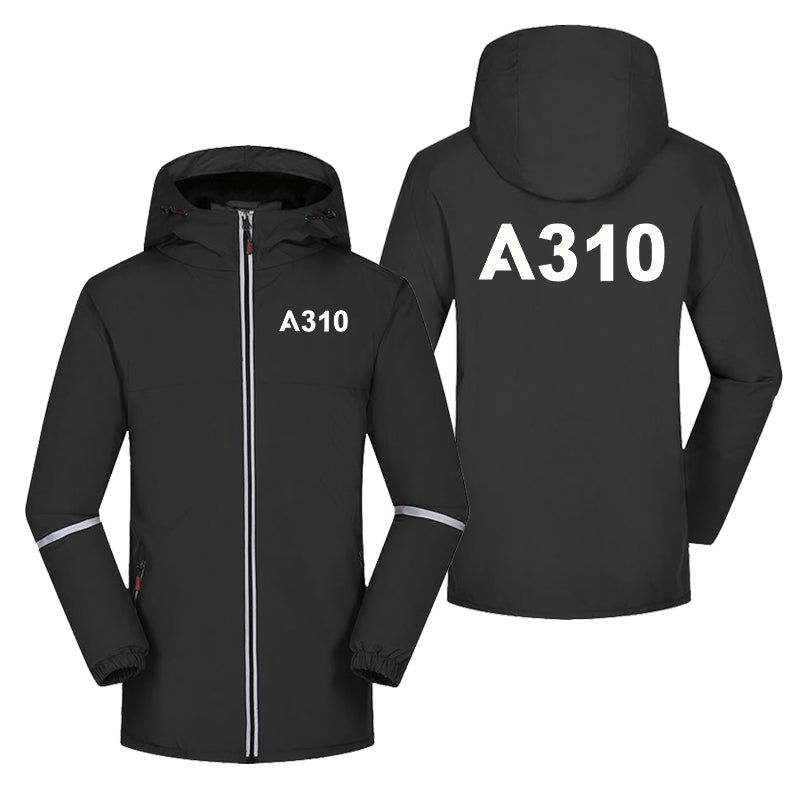 A310 Flat Text Designed Rain Coats & Jackets