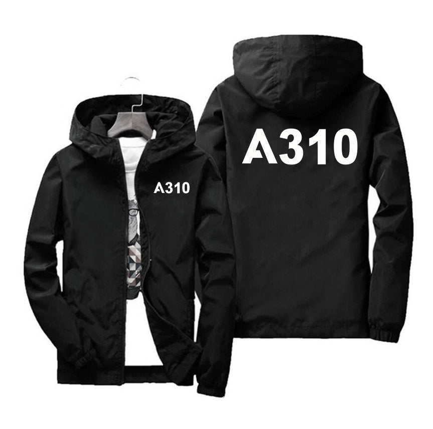 A310 Flat Text Designed Windbreaker Jackets