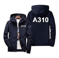 Thumbnail for A310 Flat Text Designed Windbreaker Jackets