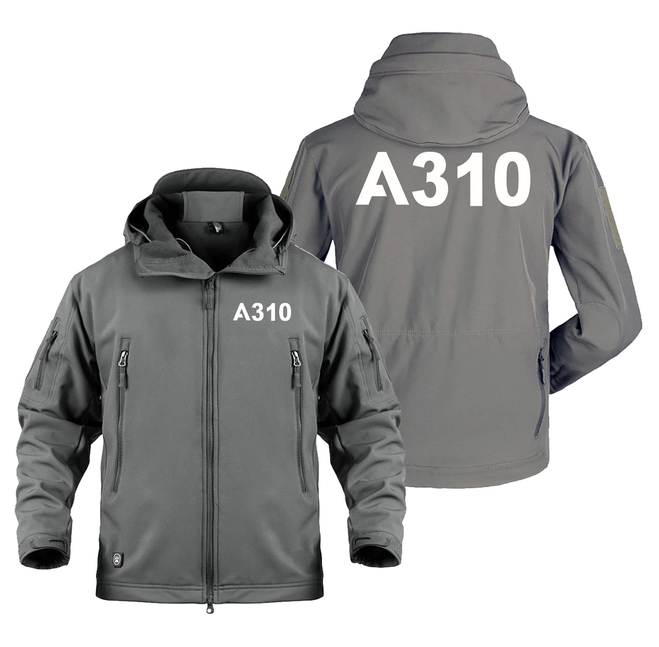A310 Flat Text Designed Military Jackets (Customizable)