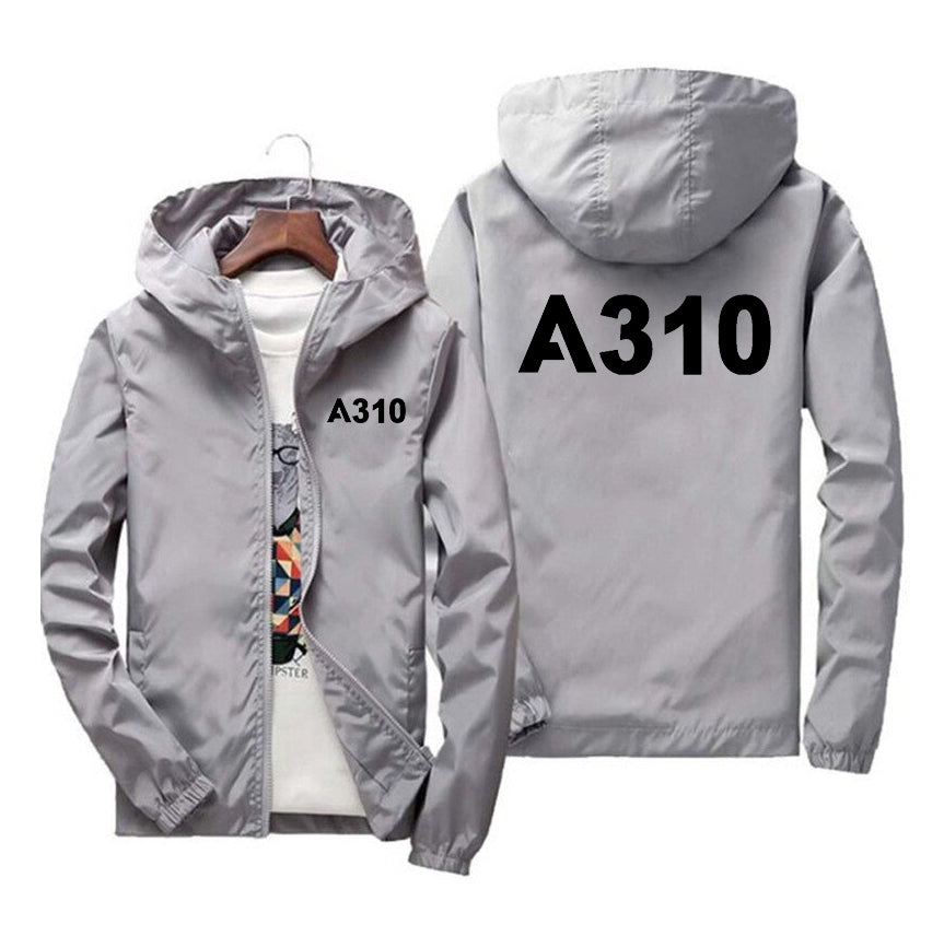 A310 Flat Text Designed Windbreaker Jackets