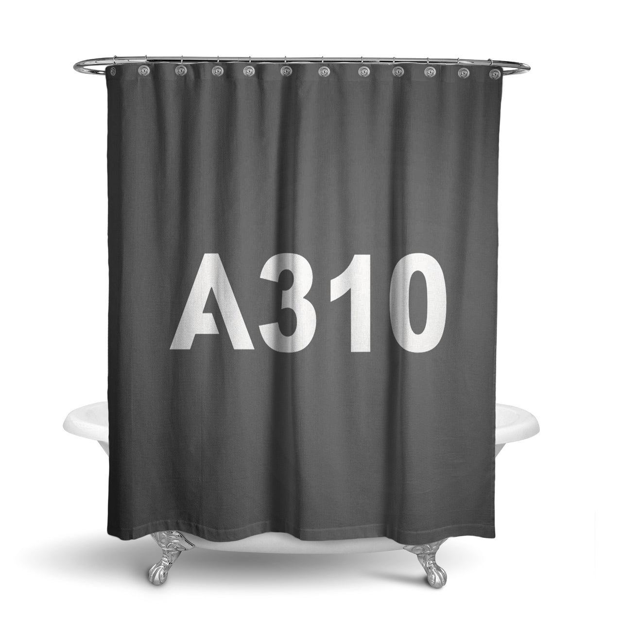 A310 Flat Text Designed Shower Curtains