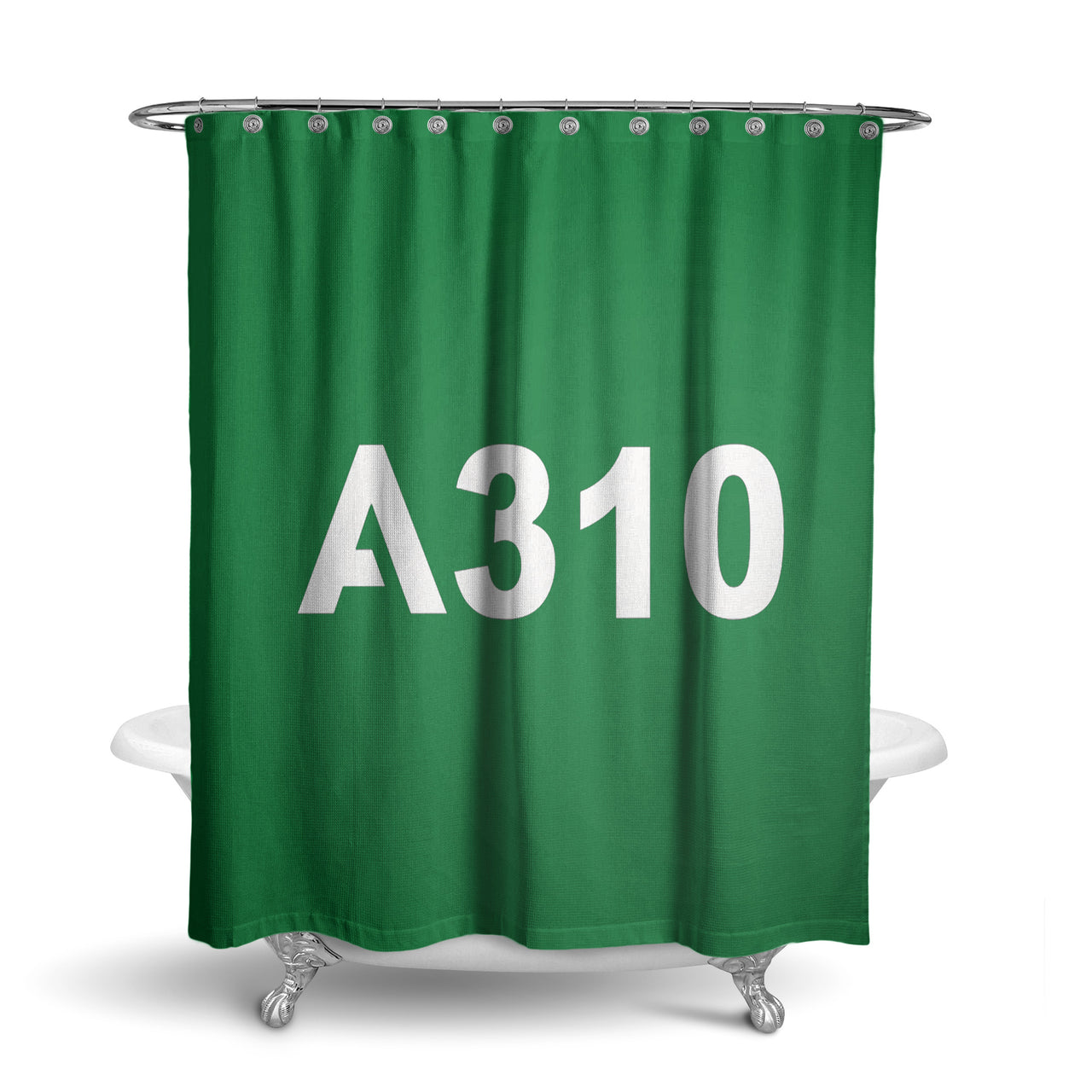 A310 Flat Text Designed Shower Curtains