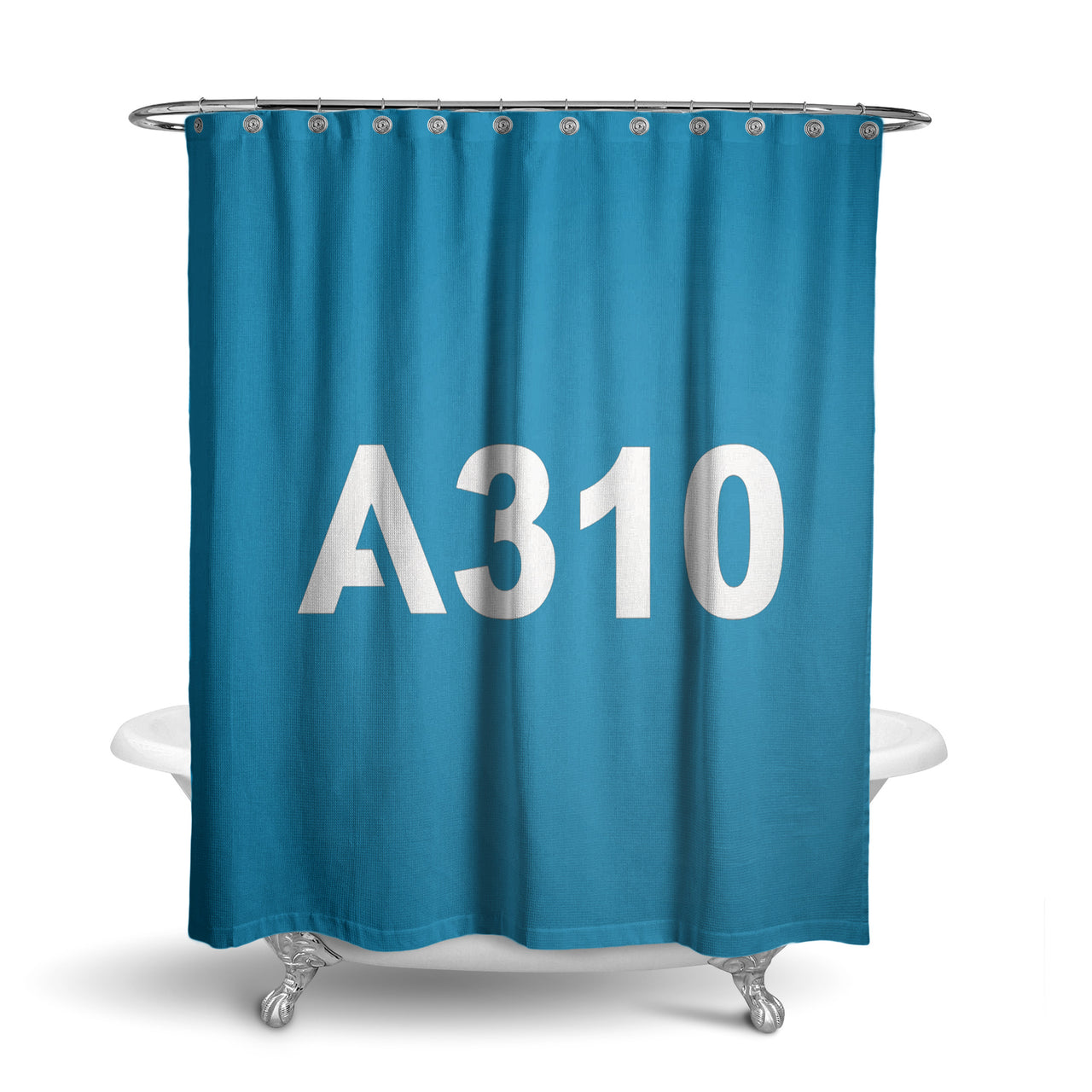 A310 Flat Text Designed Shower Curtains