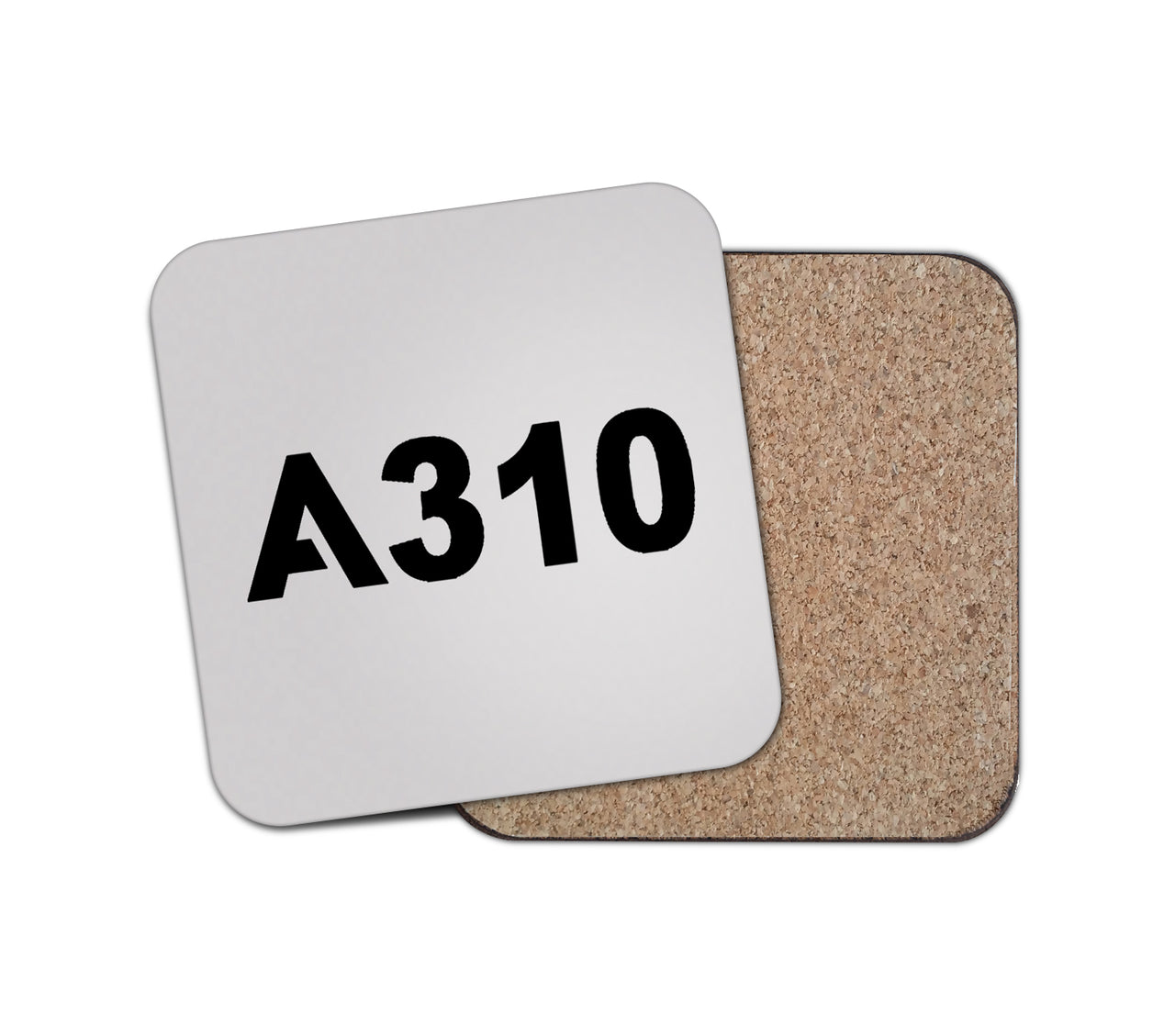 A310 Flat Text Designed Coasters