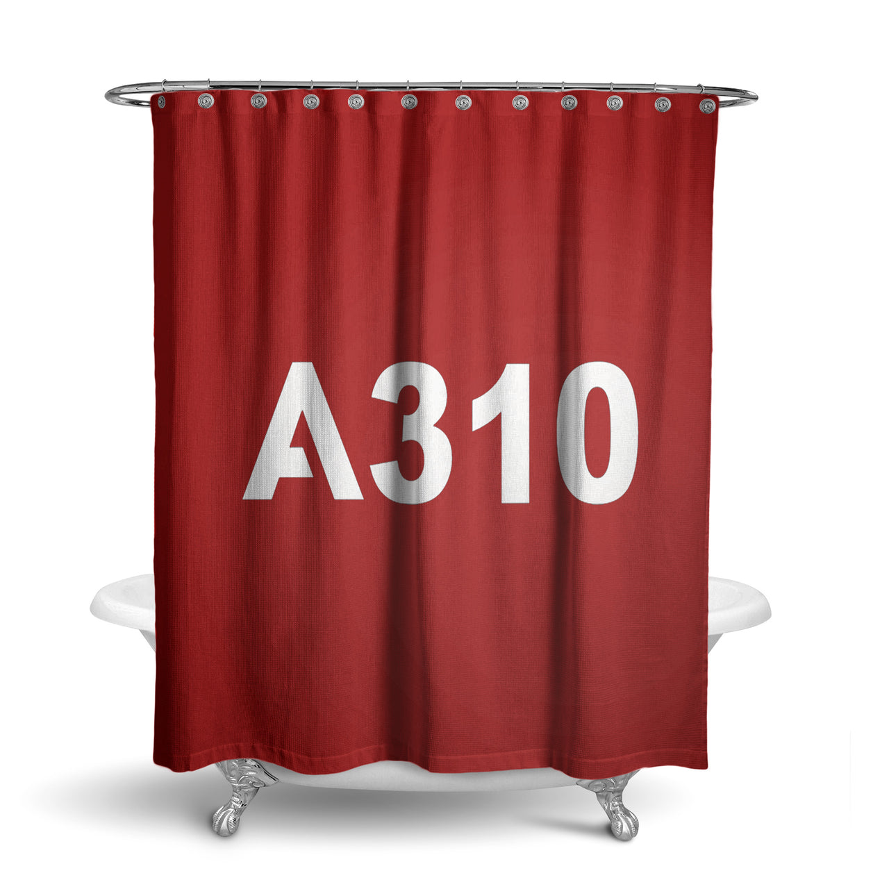 A310 Flat Text Designed Shower Curtains