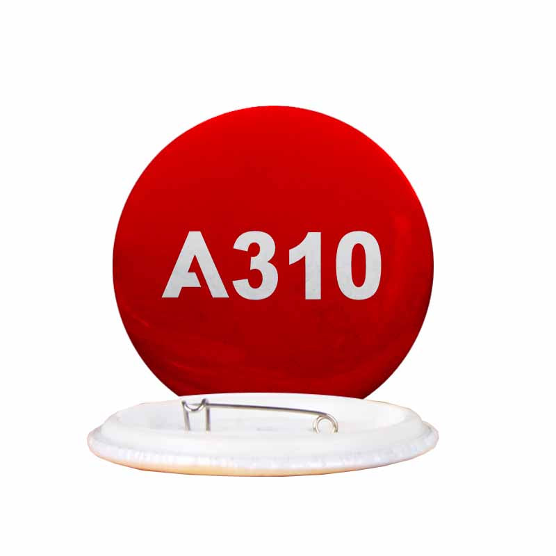 A310 Flat Text Designed Pins