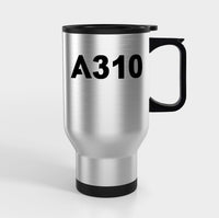 Thumbnail for A310 Flat Text Designed Travel Mugs (With Holder)