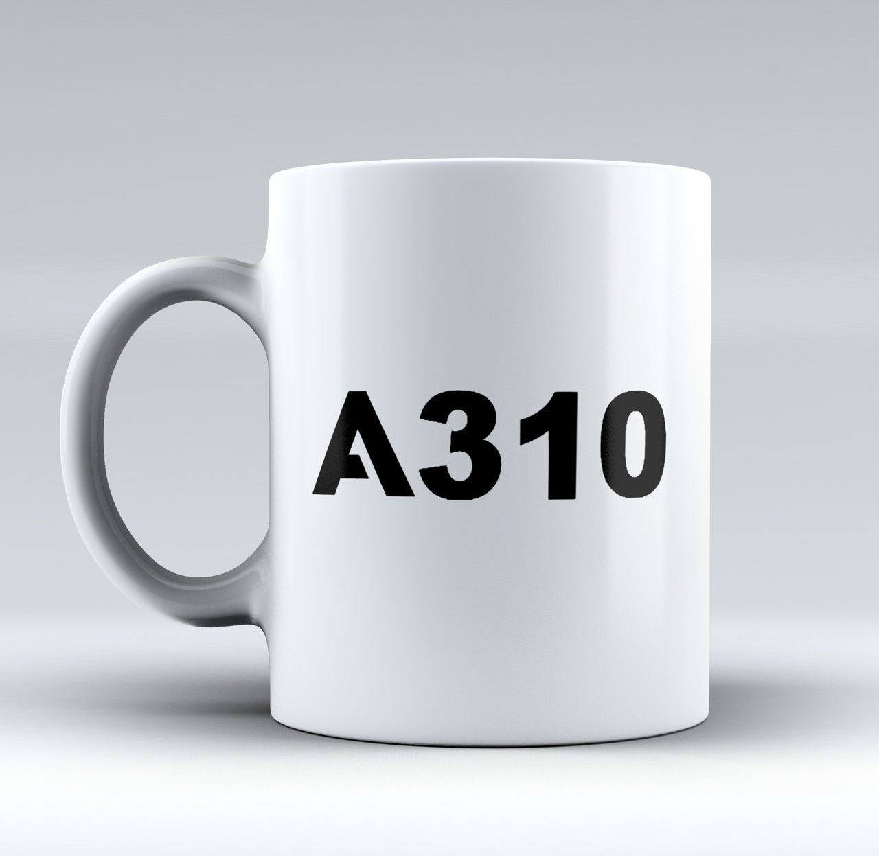A310 Flat Text Designed Mugs