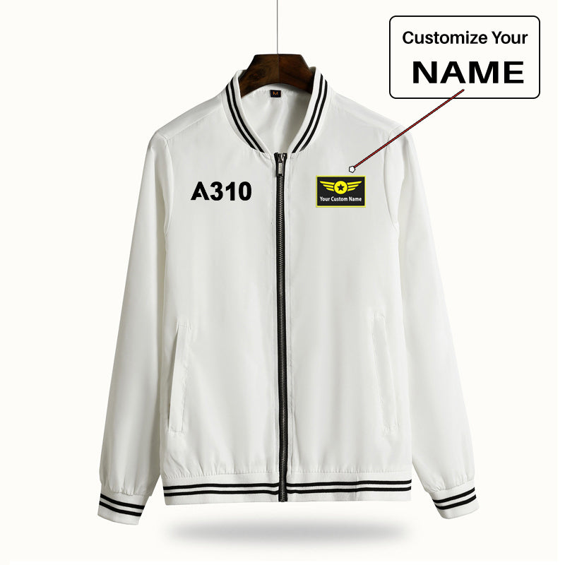 A310 Flat Text Designed Thin Spring Jackets