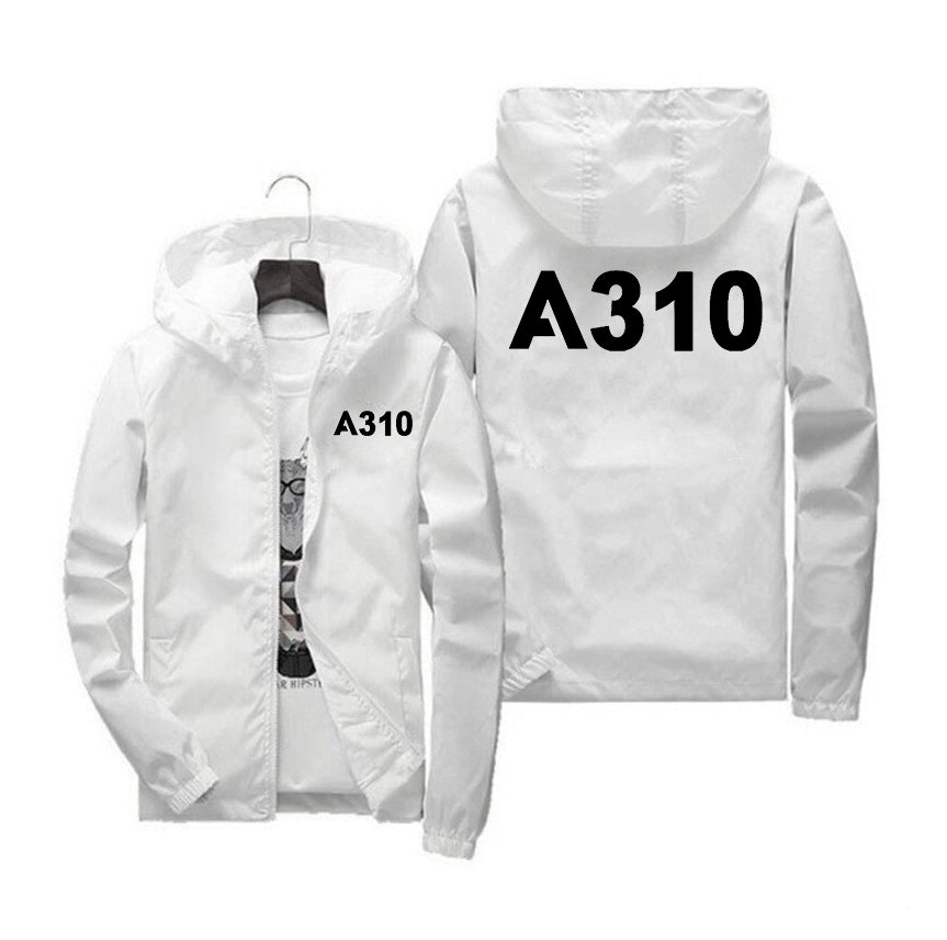 A310 Flat Text Designed Windbreaker Jackets