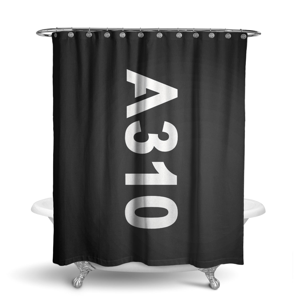 A310 Text Designed Shower Curtains