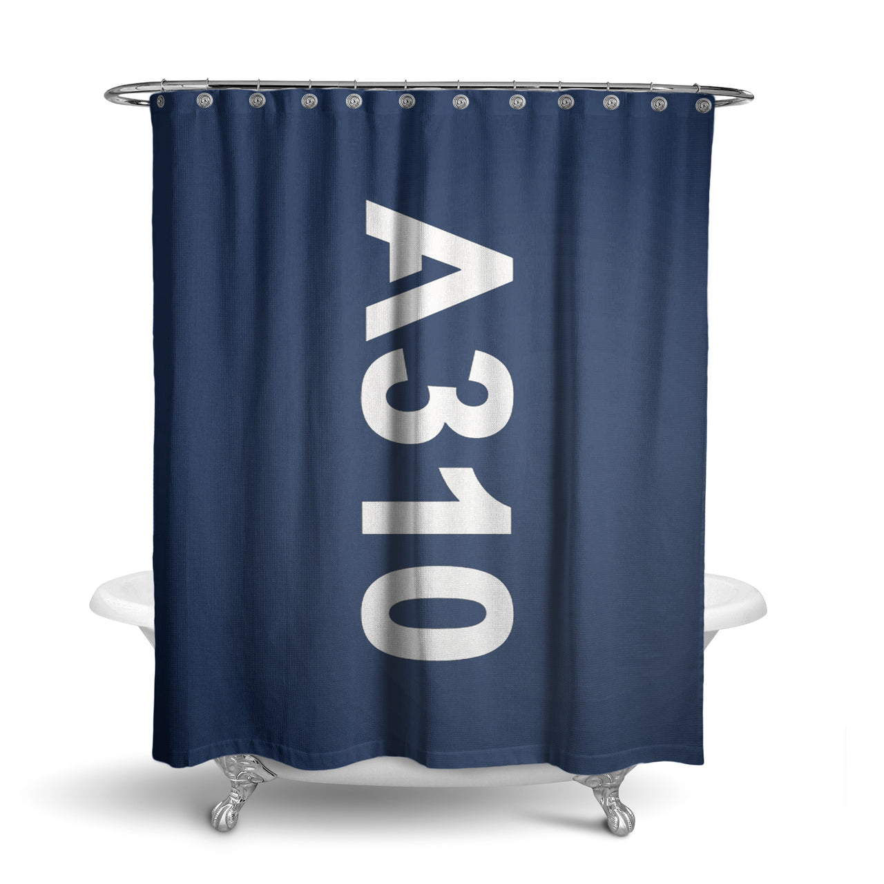 A310 Text Designed Shower Curtains