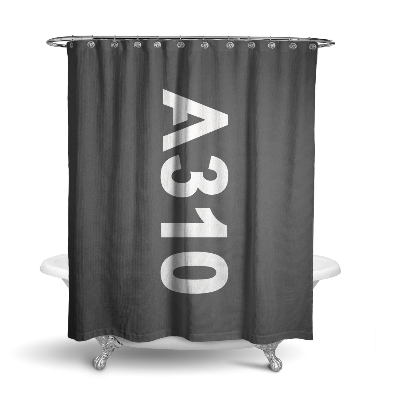 A310 Text Designed Shower Curtains